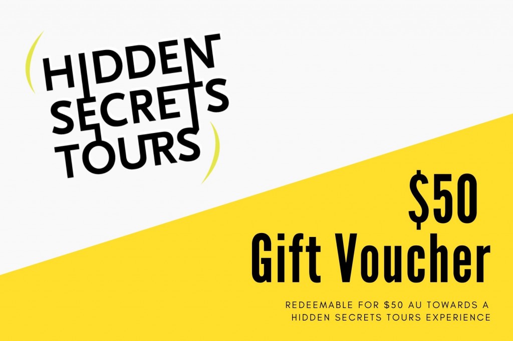 Hidden Secrets Tours $50 Gift Voucher